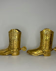 Vintage Brass Cowboy Boots