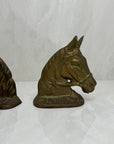 Vintage Brass Horse Head Bookends – Equestrian Mid-Century Set