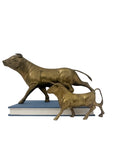 Vintage Brass Bull Figurines – Pair of Mid-Century Modern Bulls