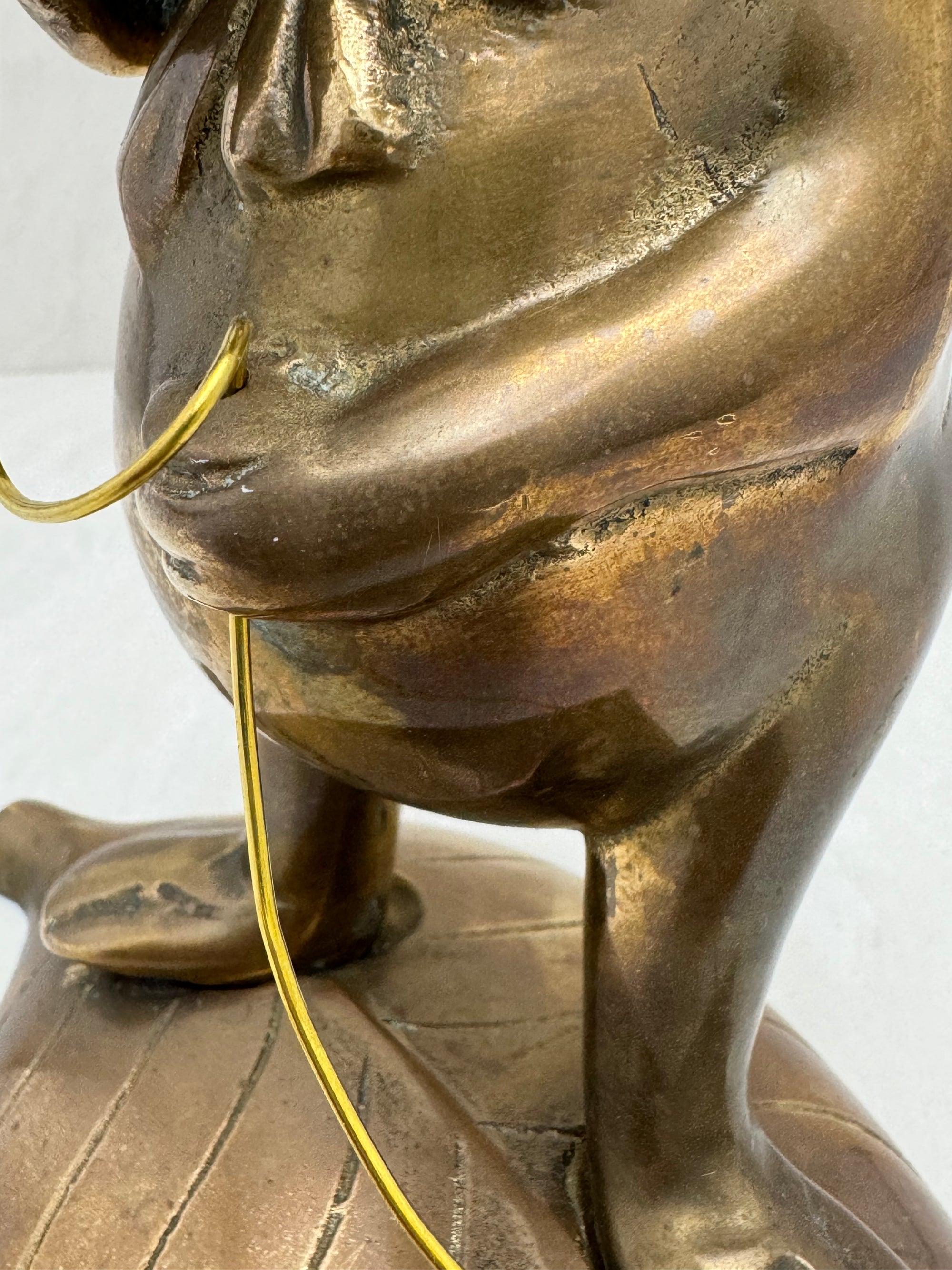 Vintage Brass Frog with Microphone