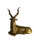 Vintage Brass Antelope with Spiral Horns