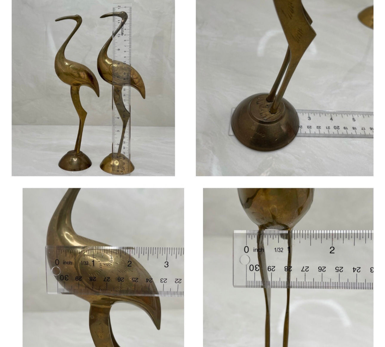 Vintage Brass Birds- A Pair