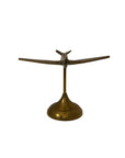 Vintage Brass Airplane on Stand | Mid-Century Aviator Sculpture