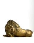 Vintage Brass Lion Sculpture