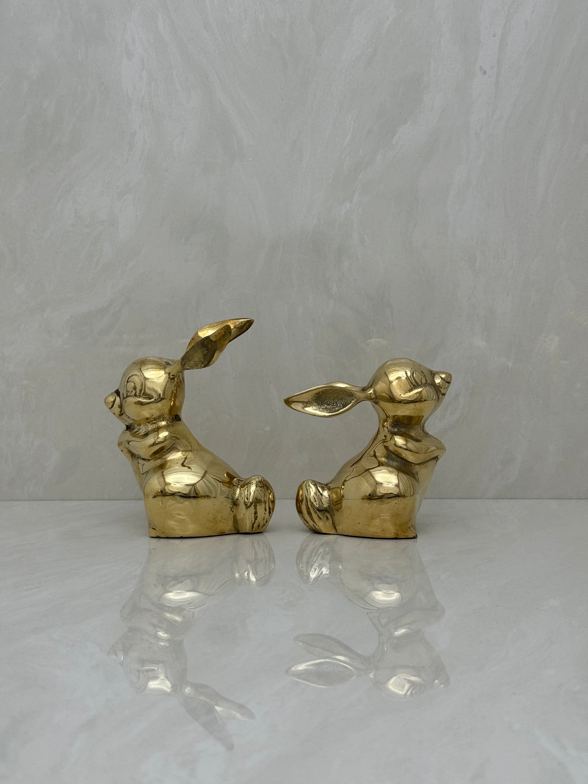 Vintage Brass Bunnies- A Pair