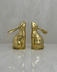 Vintage Brass Rabbit Bookends-A Pair