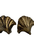 Vintage Brass Shell Dishes – Set of 2 Coastal Sculptural Accents