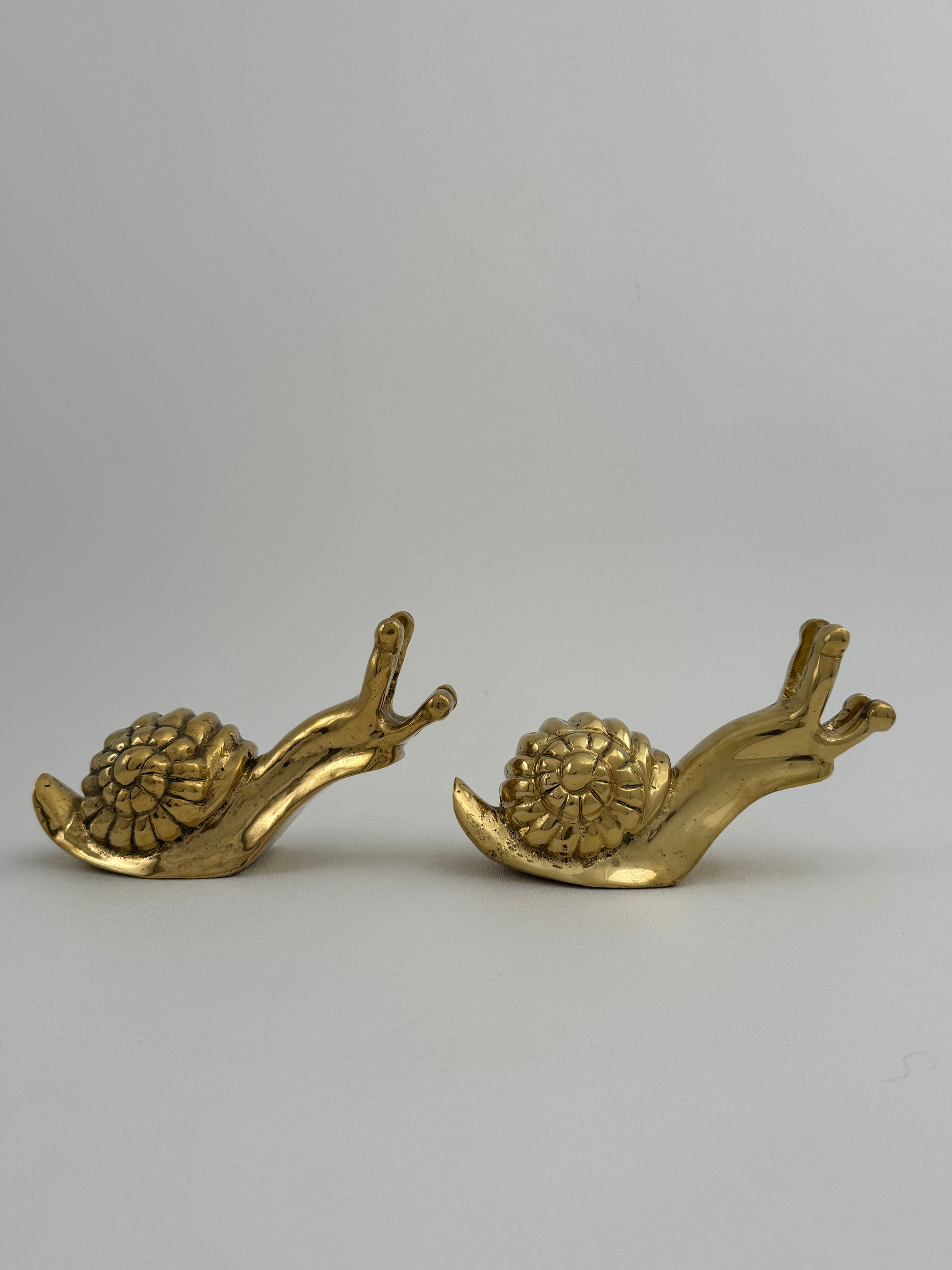 Vintage Brass MCM Snails-A Pair