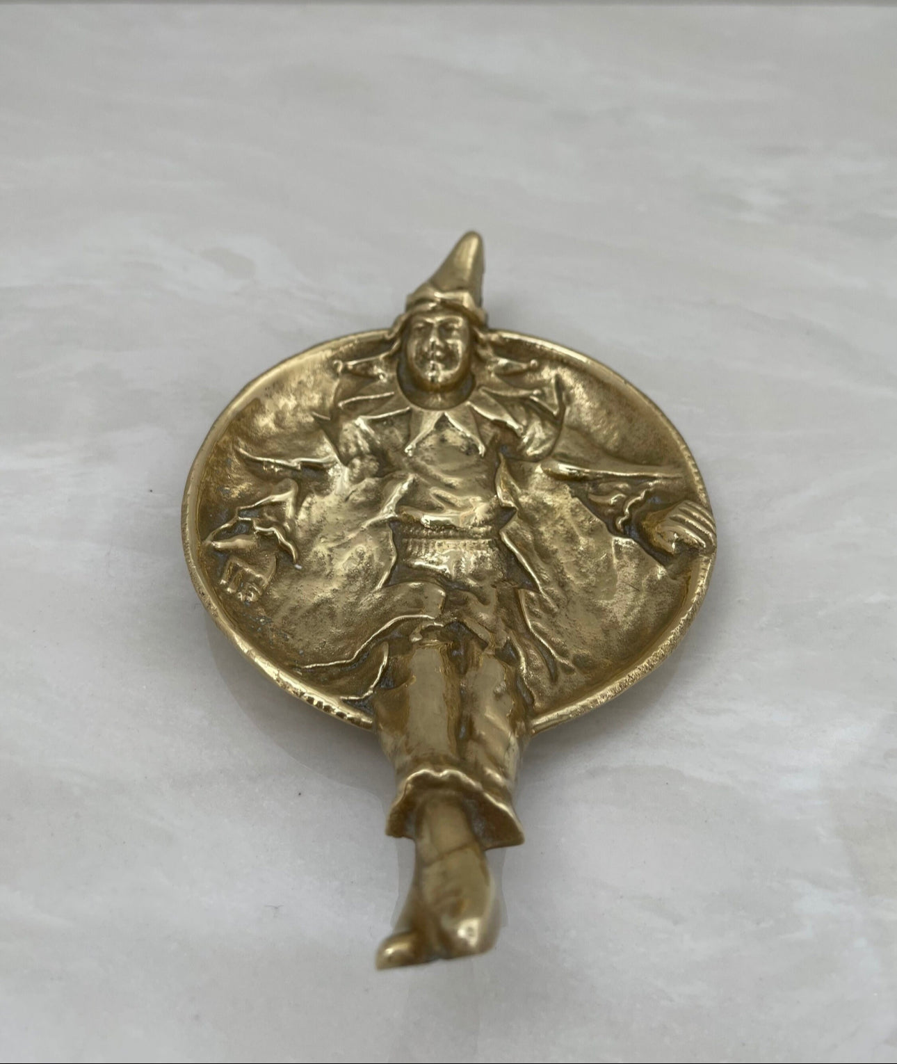 Vintage Brass Jester Trinket Dish