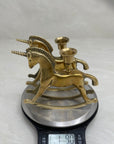 Vintage Brass Unicorn Candleholders-A Pair