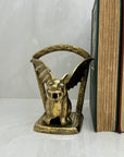 Vintage Brass Gargoyle Bookends- A Pair