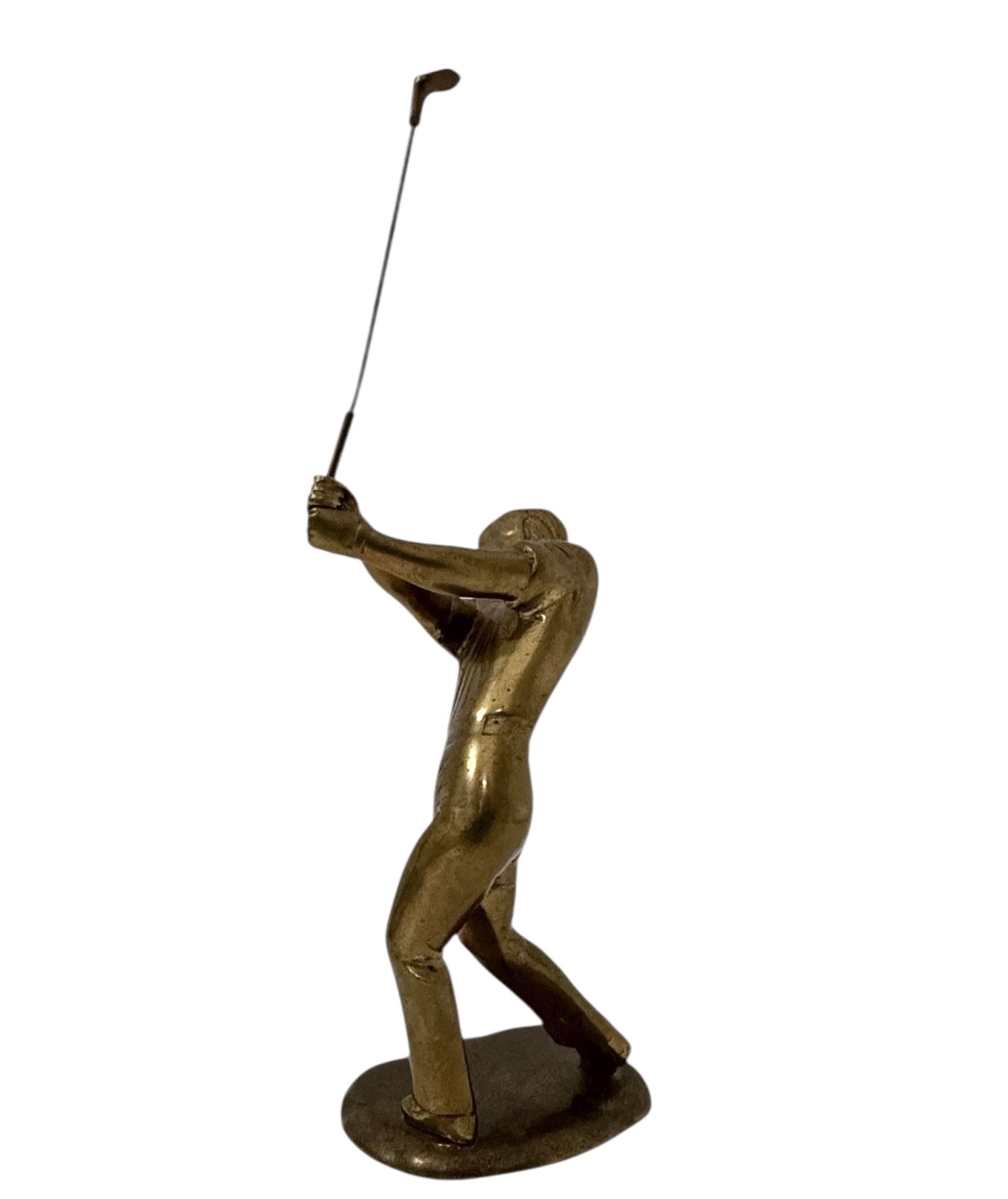 Vintage Brass Golfer in Swing Pose – Andrea by Sadek Collection