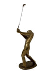 Vintage Brass Golfer in Swing Pose – Andrea by Sadek Collection