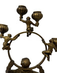 Vintage Brass Monkey Candleholders on Black Marble Bases | Mid-Century Exotic Pair
