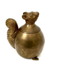 Vintage Brass Squirrel Trinket Container