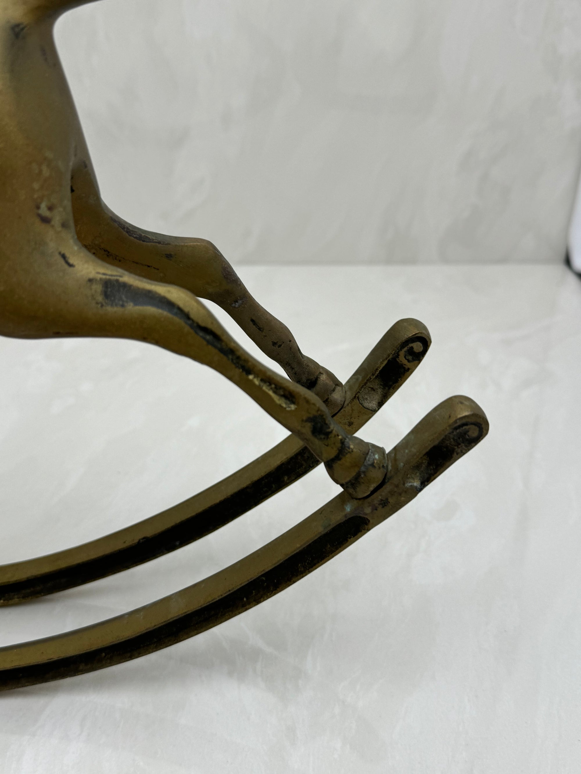 Vintage Brass Rocking Horse- Large