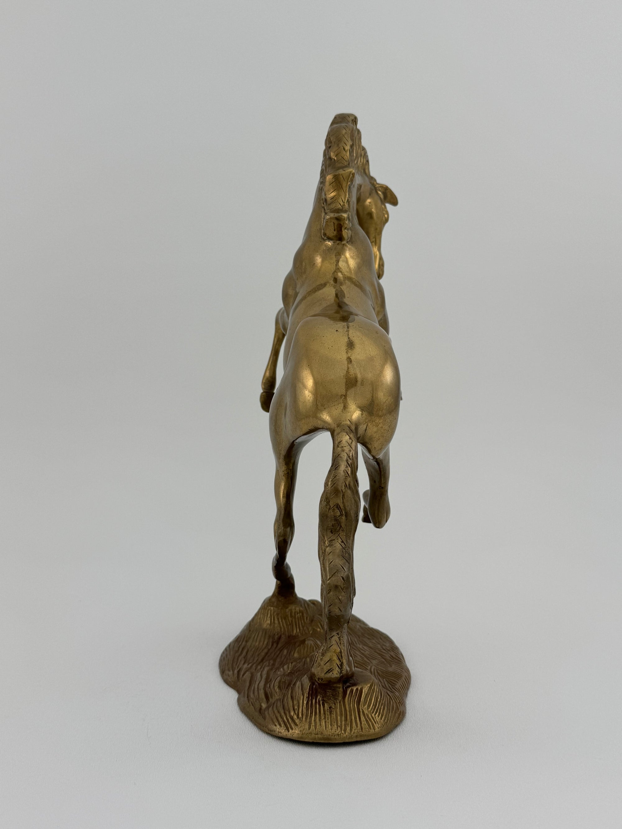 Large Vintage Brass Horse Sculpture