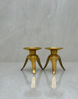 Vintage Brass Candlestick Holders -A Pair