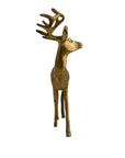Vintage Brass Deer in a Gentle Gaze