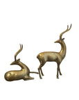 Vintage Mid-Century Brass Antelope Sculptures – Pair