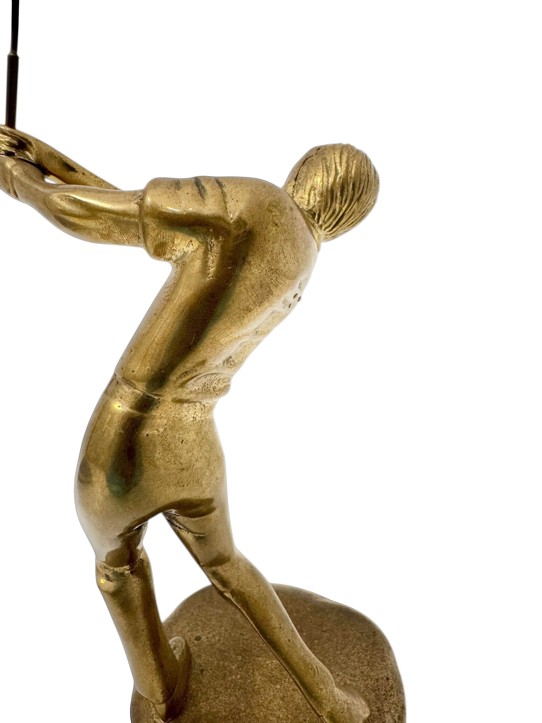 Vintage Brass Golfer in Swing Pose – Andrea by Sadek Collection