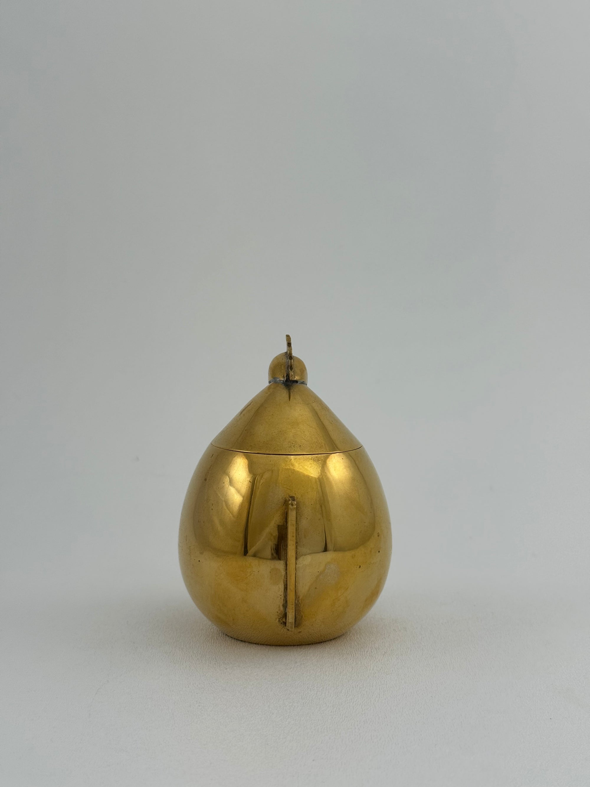 Vintage Brass Hen Lidded Container