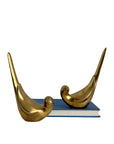 Vintage Brass Birds – Mid-Century Modern Dove Pair, Made in Korea