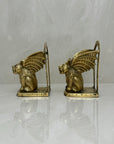 Vintage Brass Gargoyle Bookends- A Pair