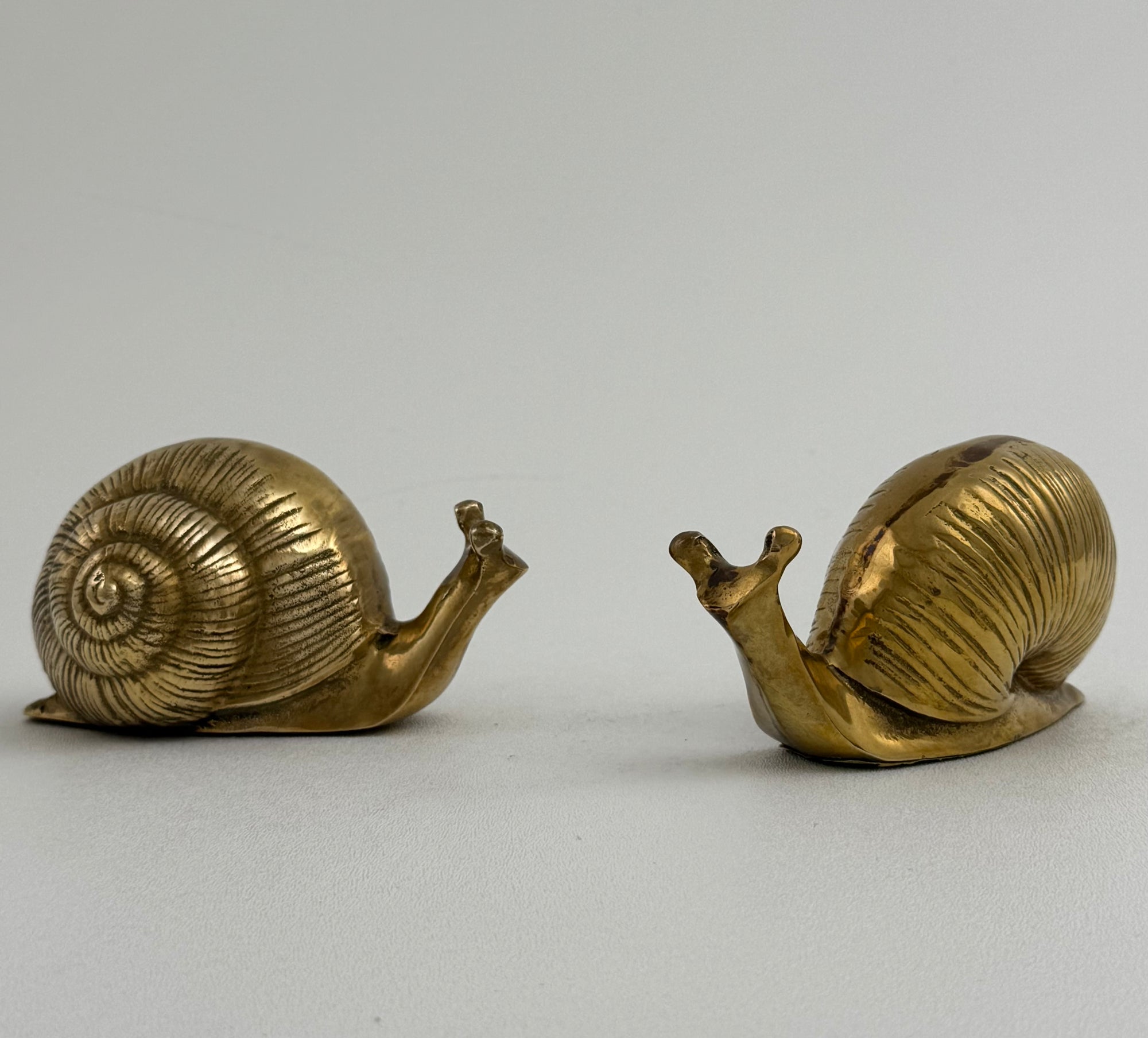 Vintage Brass Snails-A Pair