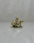 Vintage Small Brass Mating Turtles Ashtray