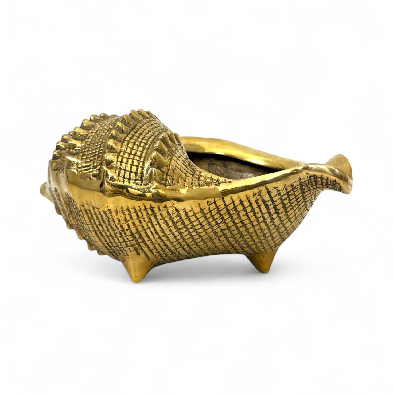 Vintage Brass Conch Shell Dish/Planter