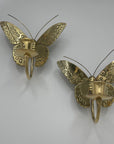 Vintage Brass Butterfly Wall Sconces- A Pair