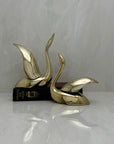 Vintage MCM Brass Swans- A Pair