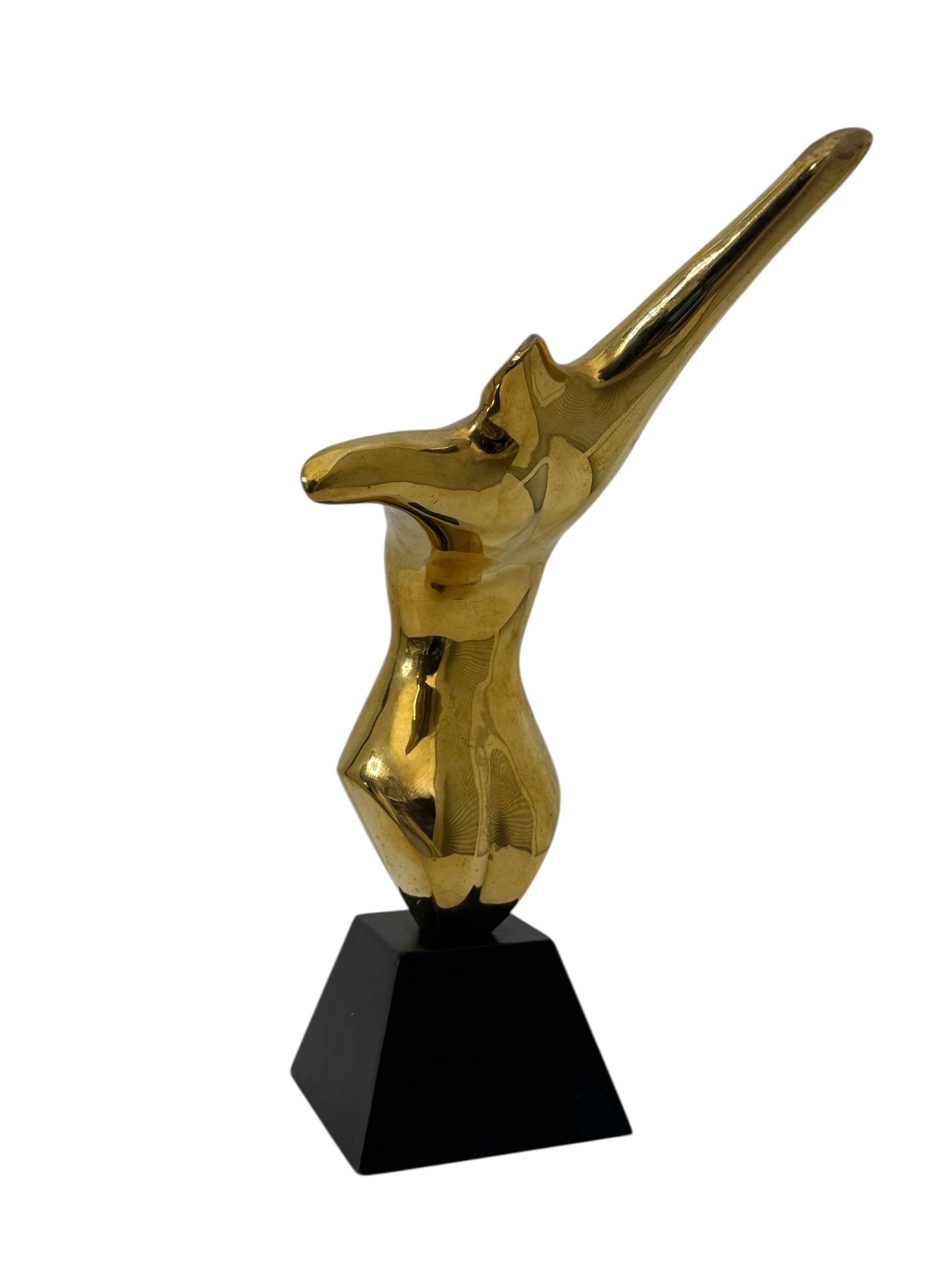 Vintage Brass Silhouette of a Nude Lady