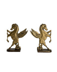 Vintage Brass Pegasus Bookends