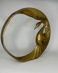 Dolbi Cashier 1984 Brass Swan Ring Sculpture – Large Mid Century Modern