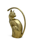 Vintage Brass Stylized Long Tailed Cat-MCM By Dolbi Cashier