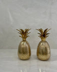 Vintage Brass Pineapple Trinket Containers- A Pair