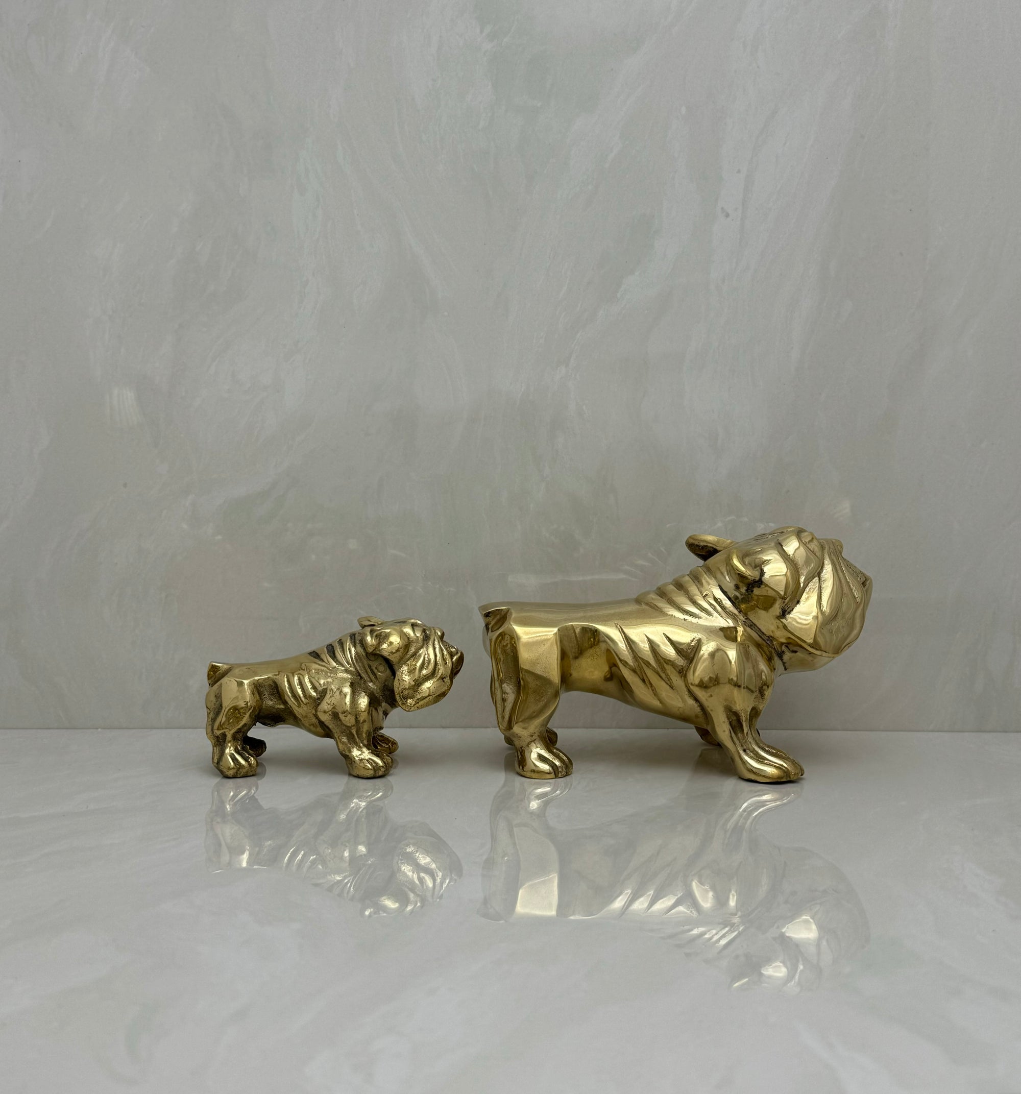 Pair of Vintage Brass Bulldogs - A Tribute to Fatherhood and Friendship