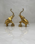 Vintage Brass Circus Elephants- A Pair