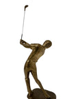 Vintage Brass Golfer in Swing Pose – Andrea by Sadek Collection