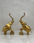 Vintage Brass Circus Elephants- A Pair