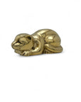 Sweet Vintage Brass Sleeping Cat