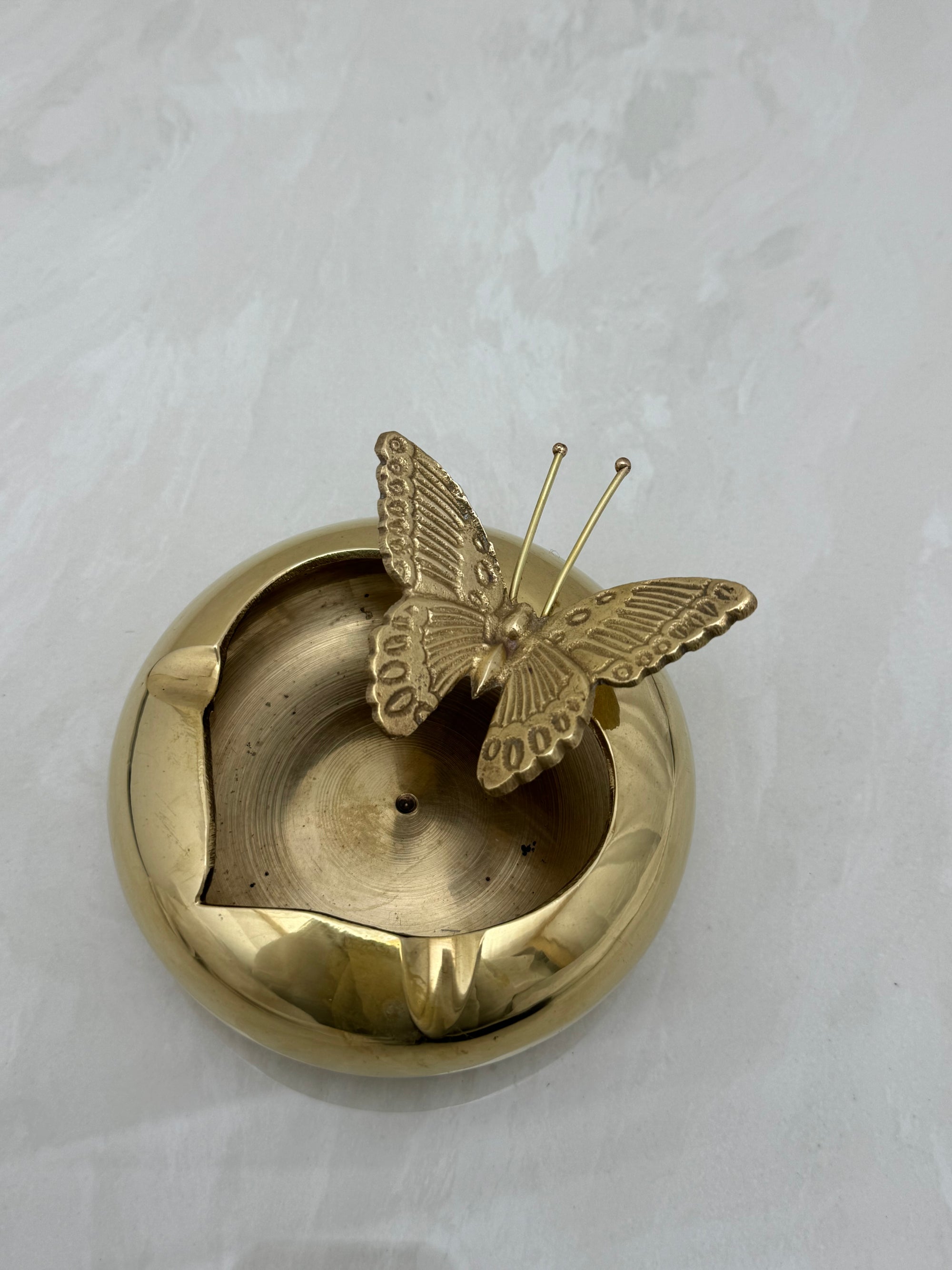Vintage Brass Butterfly Ashtray/ Trinket Dish