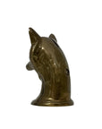 Vintage Brass Wolf Coin/Wish Bank