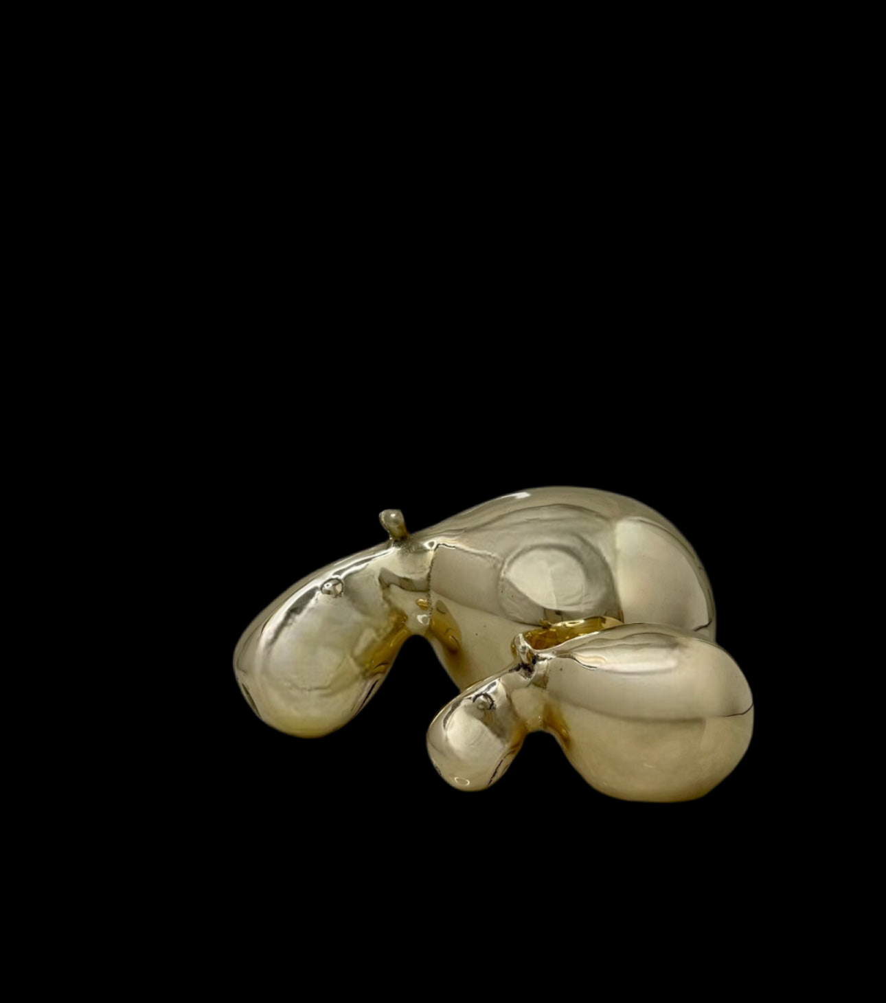Golden Snooze – Vintage Brass Hippo Pair