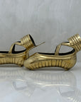 Pretty Brass Ballerina Slippers -A Pair