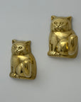 Vintage Brass Cat Wall Hook-A Pair