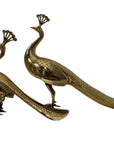 Vintage Brass Peacocks