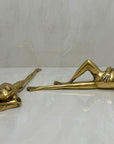 Long Legged Brass Frogs-A Pair